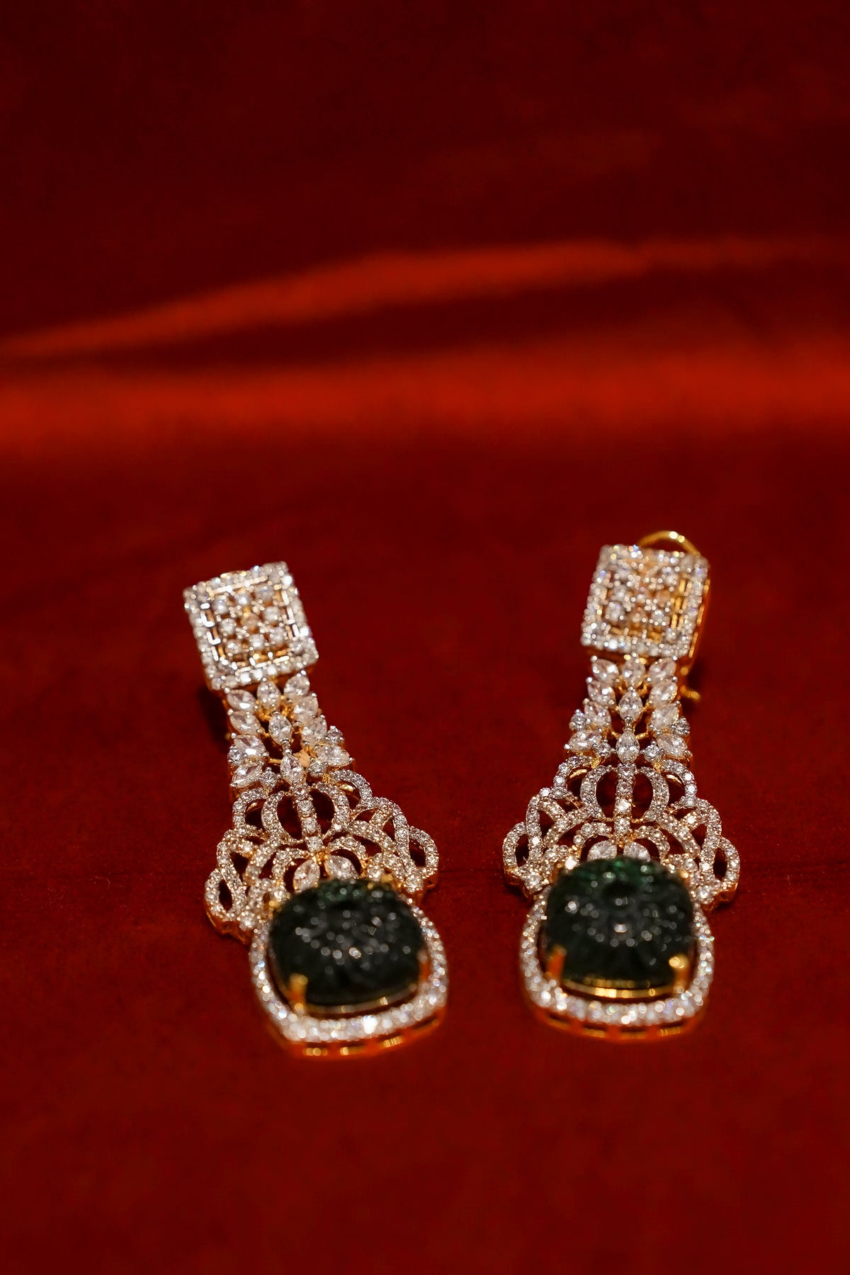 Carved Drop Earrings