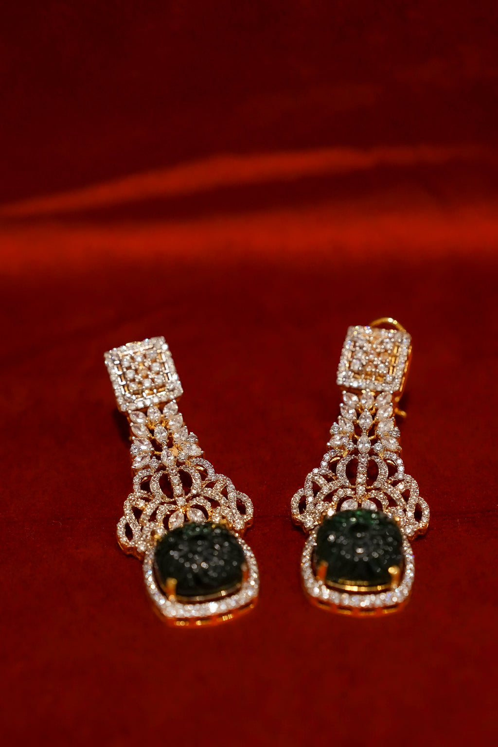 Carved Drop Earrings