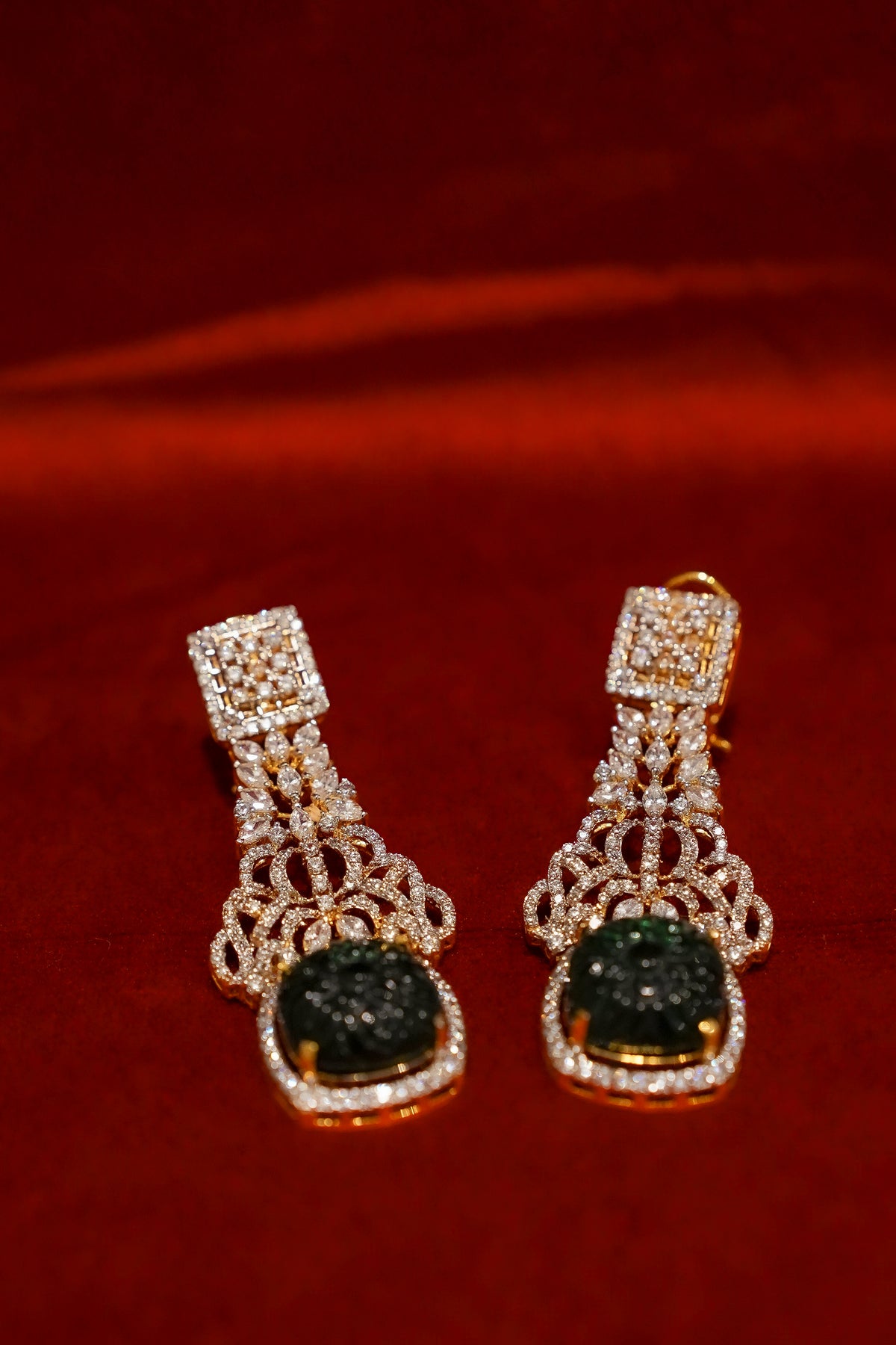 Carved Drop Earrings
