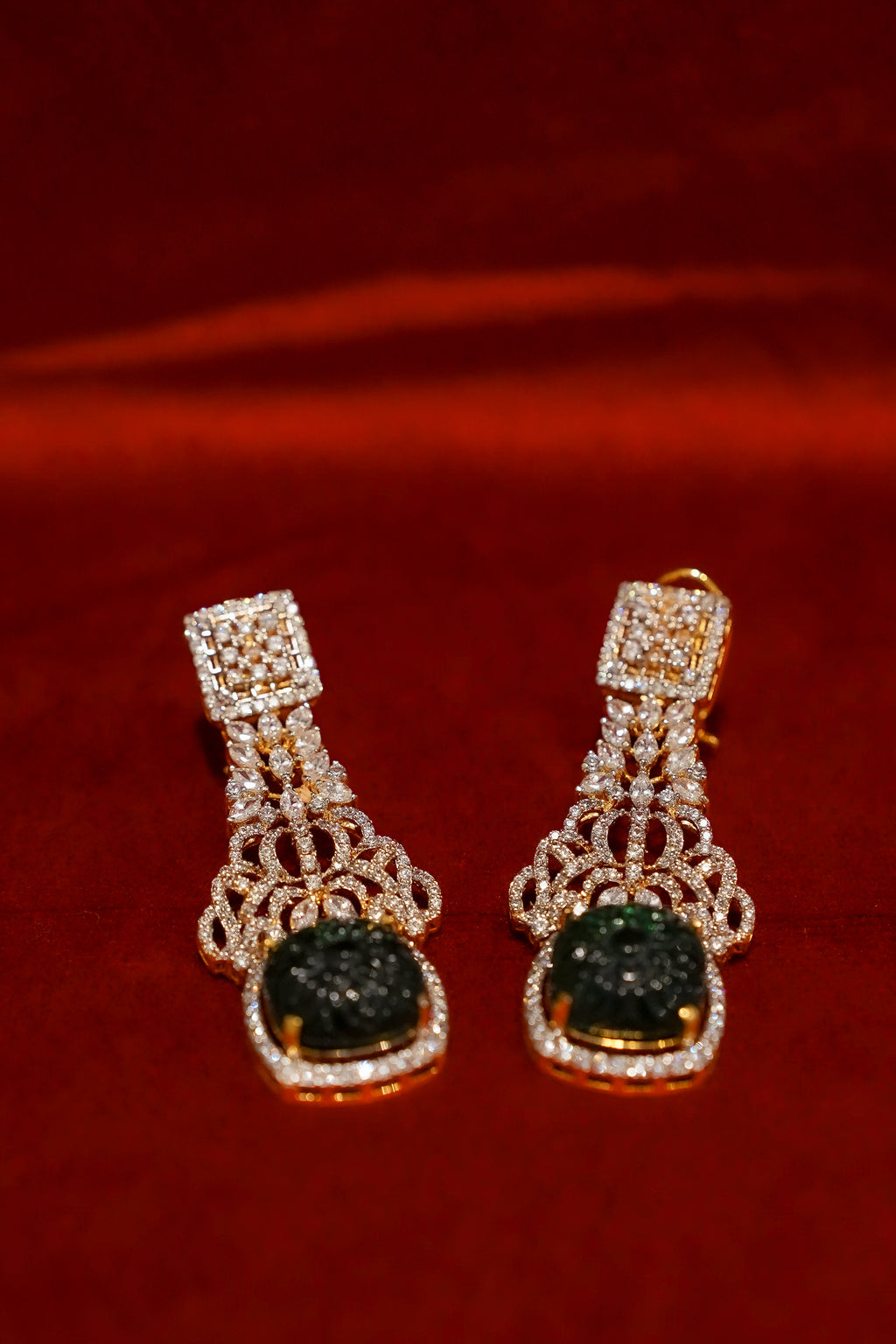 Carved Drop Earrings