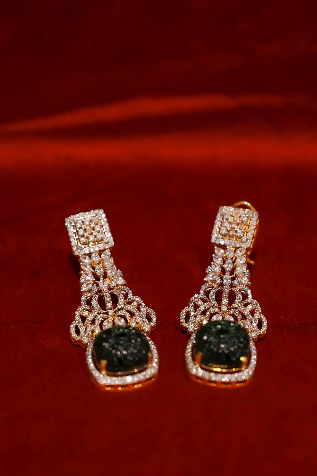 Carved Drop Earrings