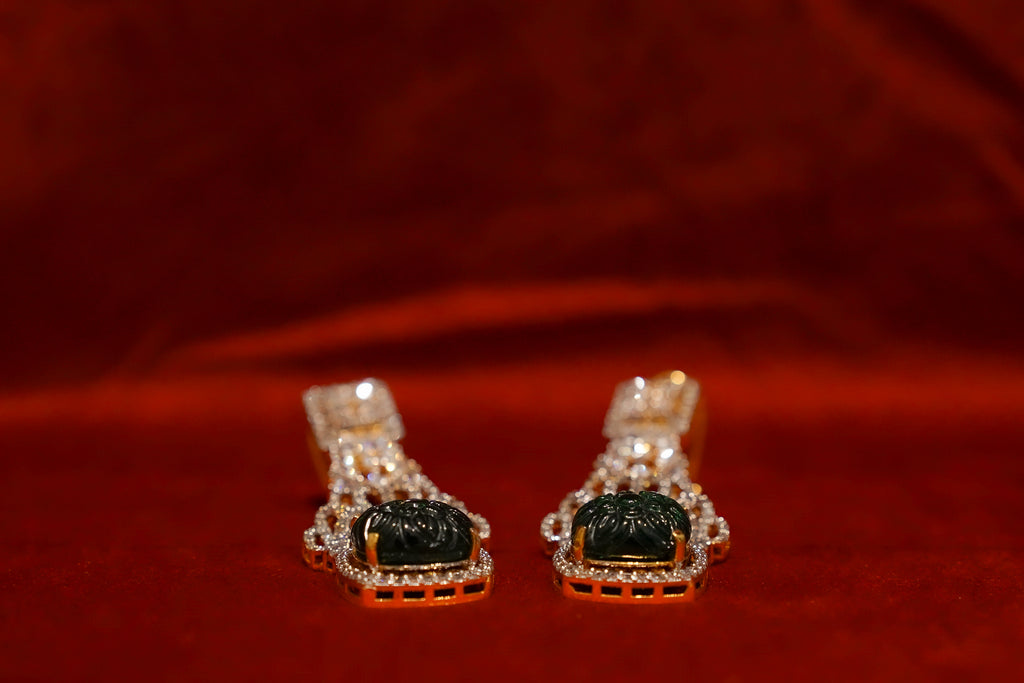 Carved Drop Earrings