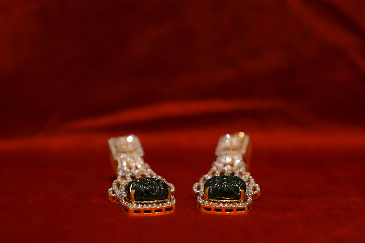 Carved Drop Earrings