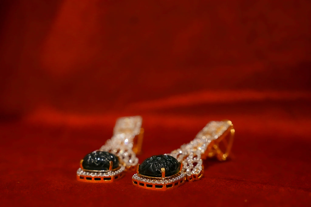 Carved Drop Earrings