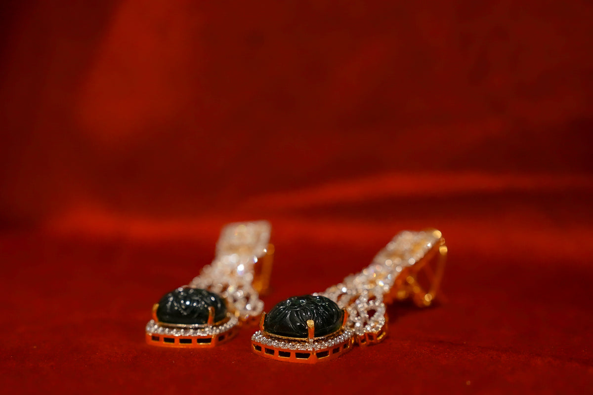 Carved Drop Earrings