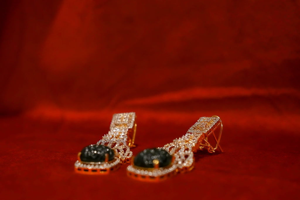 Carved Drop Earrings