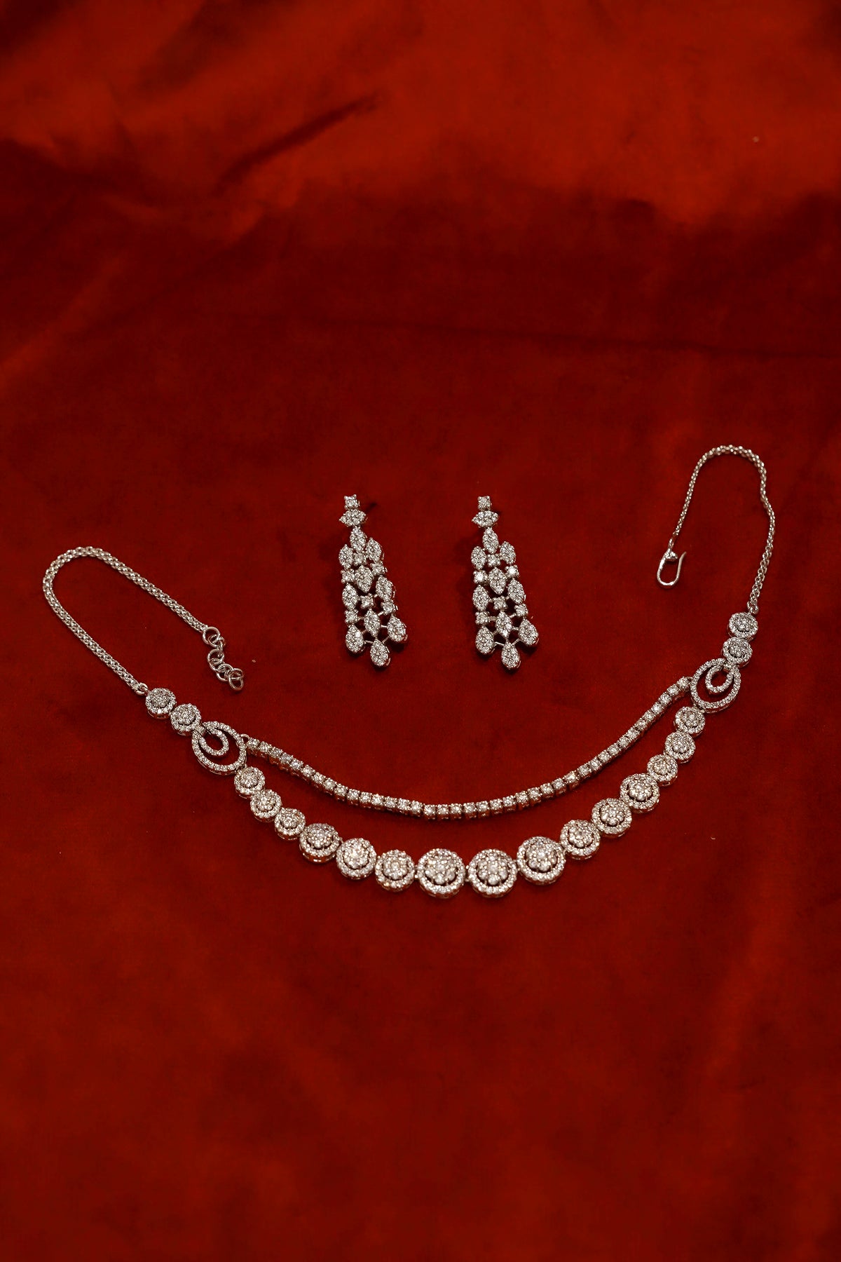 Double-String Diamond Necklace Set