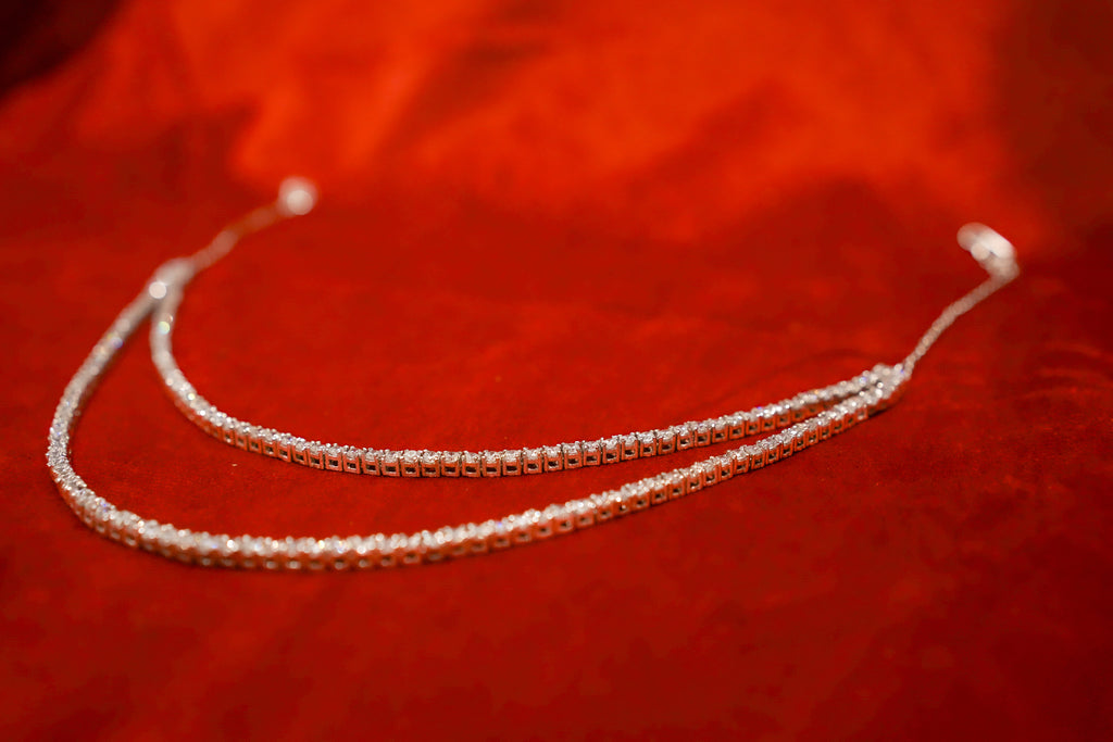 Double-String Tennis Necklace