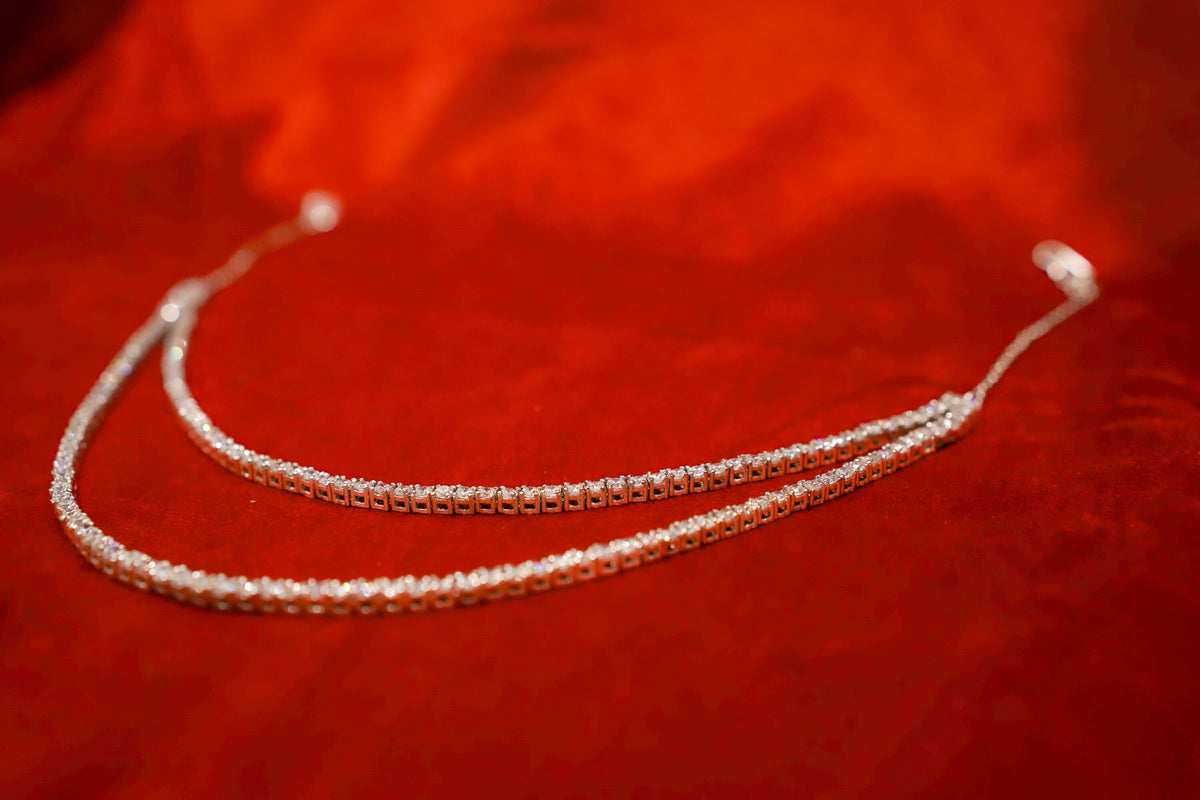 Double-String Tennis Necklace