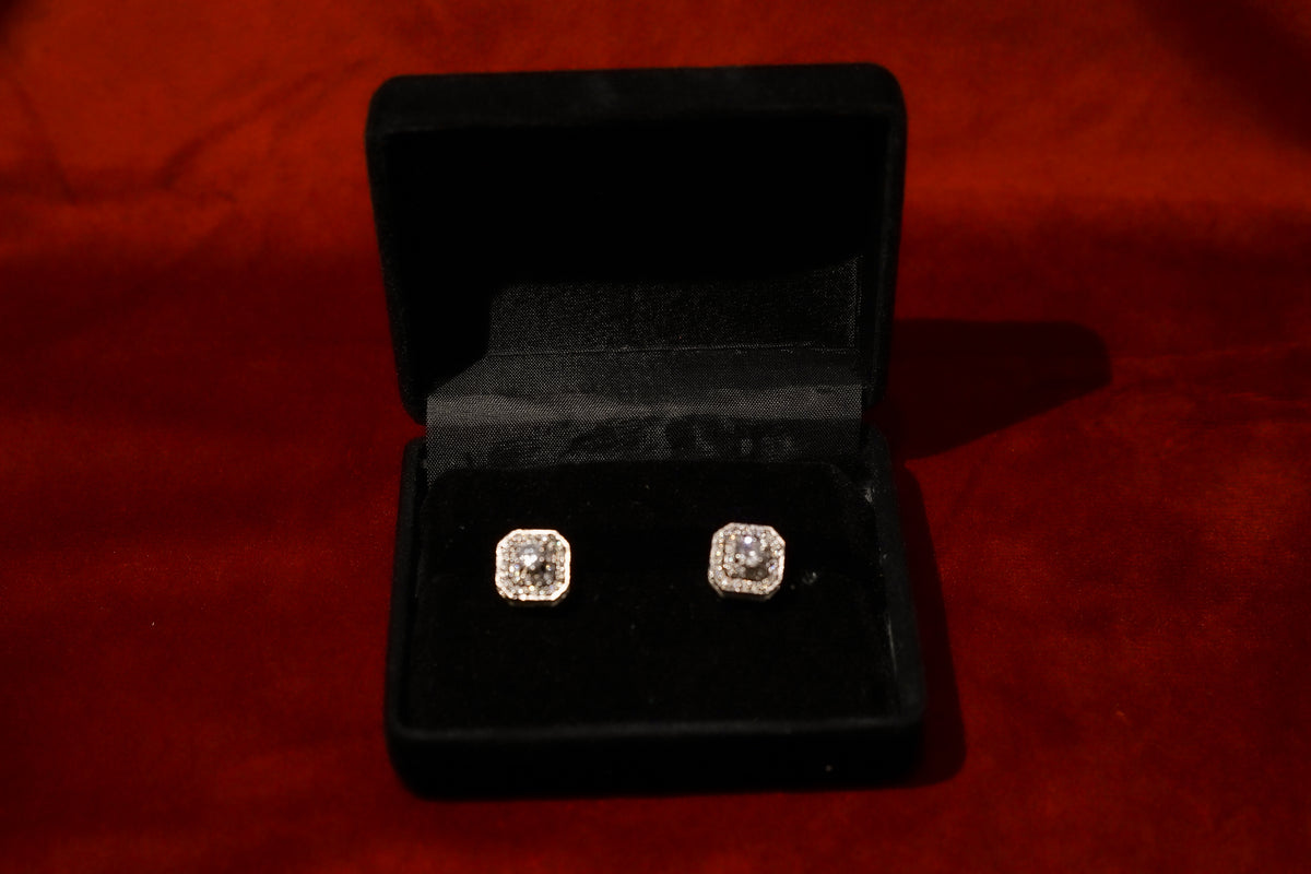 Double Halo Diamond Studs