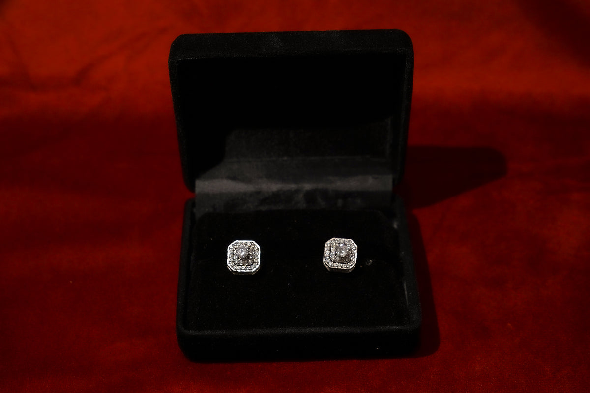 Double Halo Diamond Studs