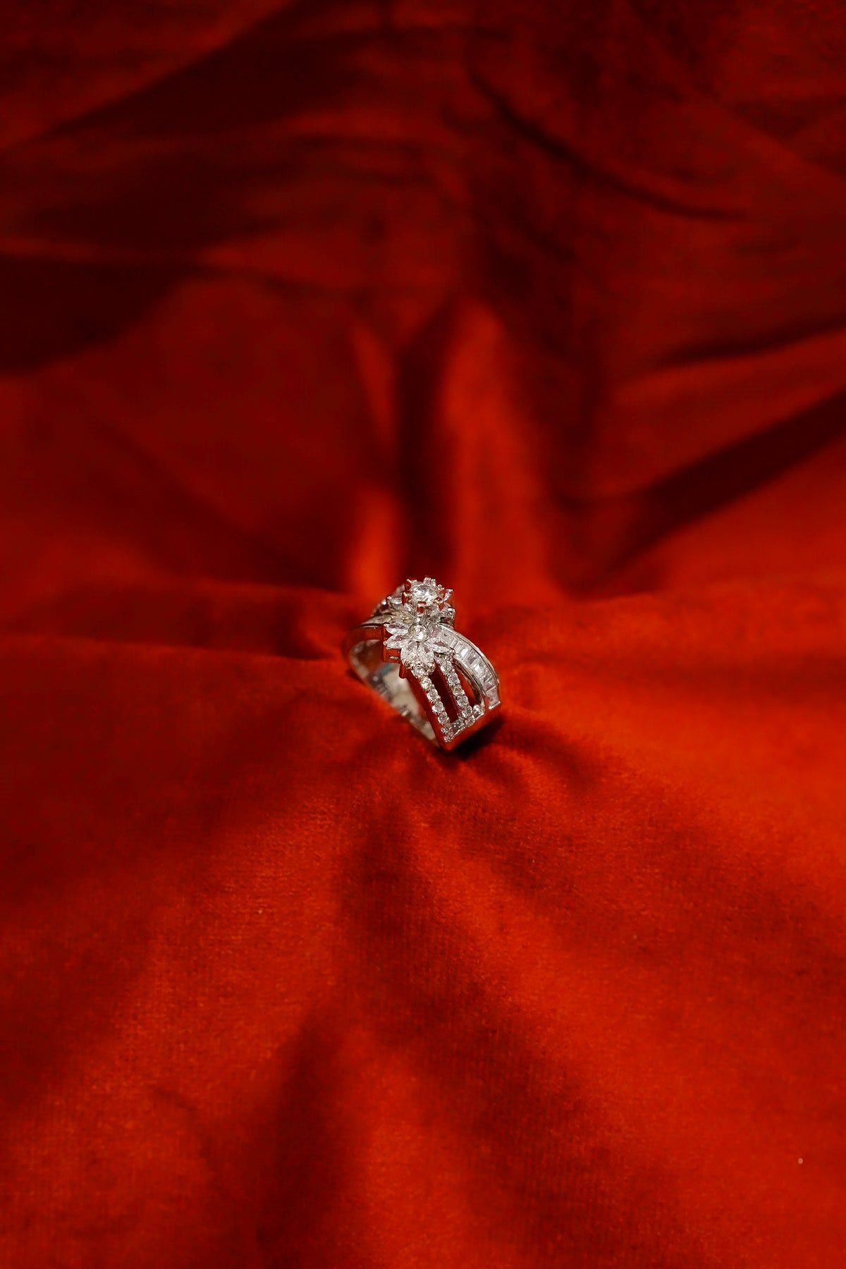 Floral Baguette Ring