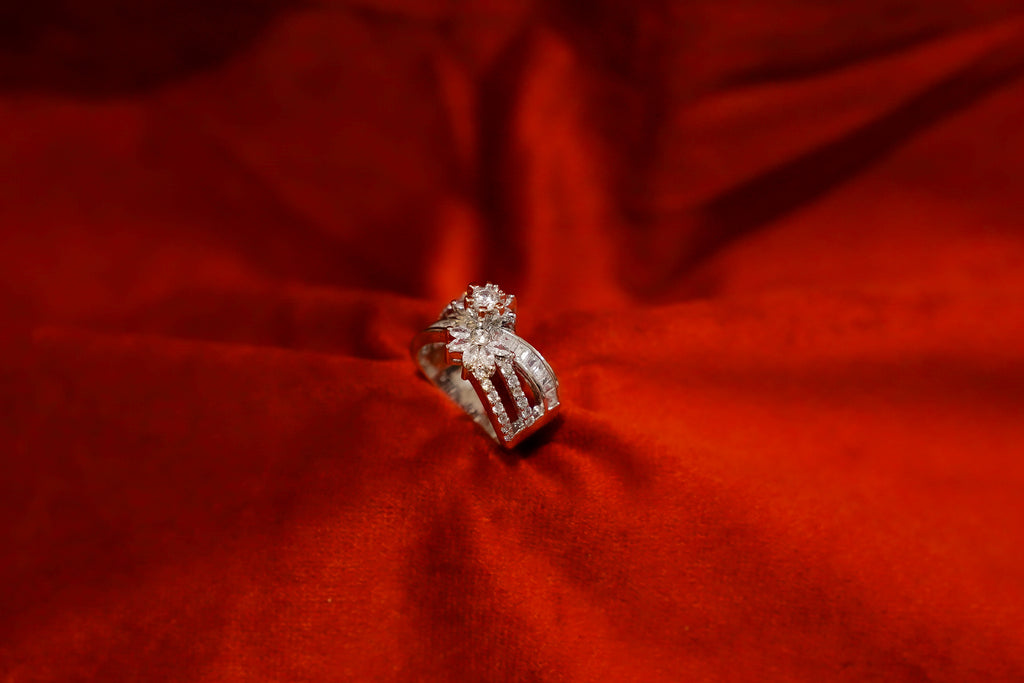 Floral Baguette Ring