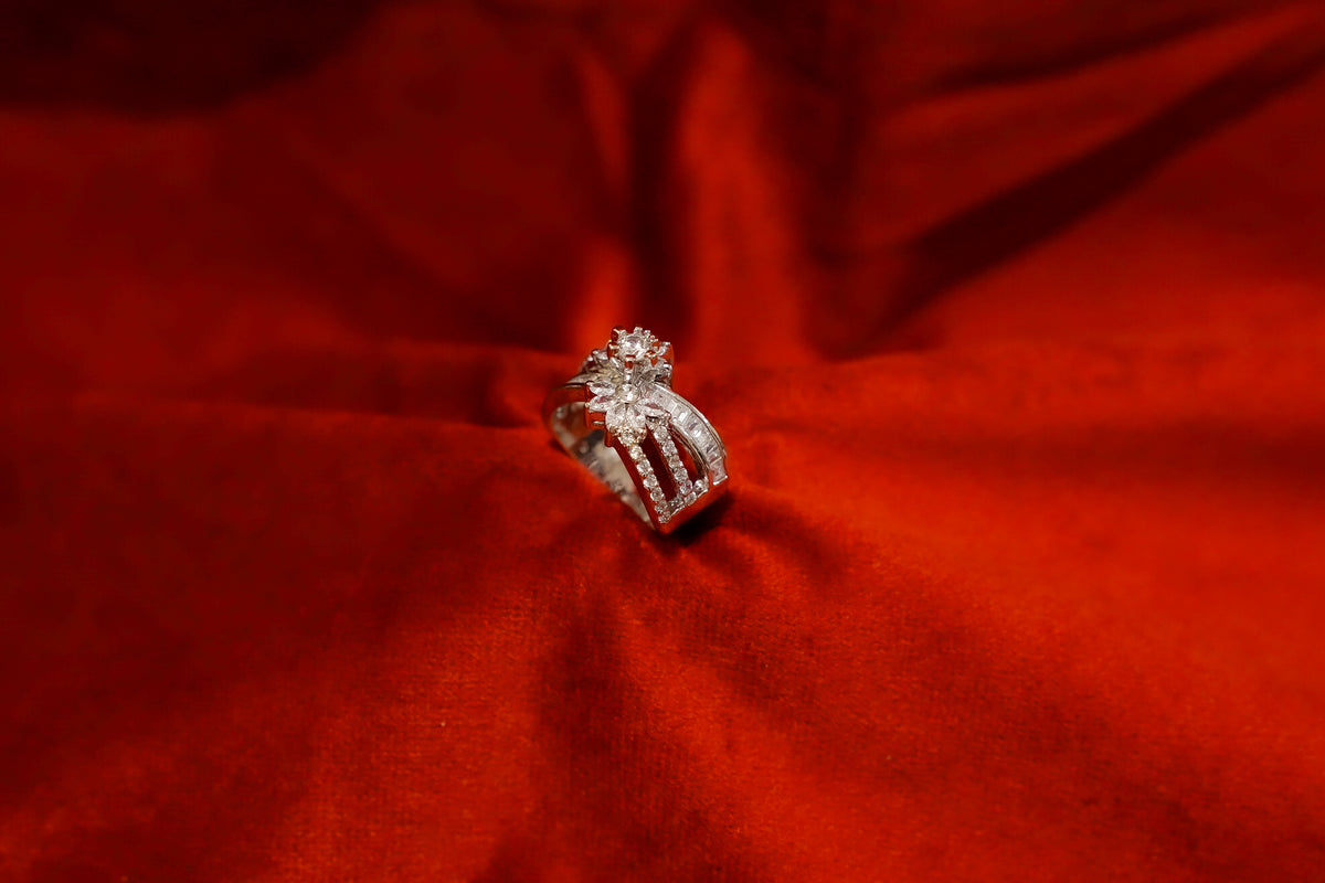 Floral Baguette Ring